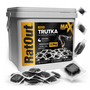RatOut Max Power 2,5 kg pasta met brodifacoum tegen ratten en muizen