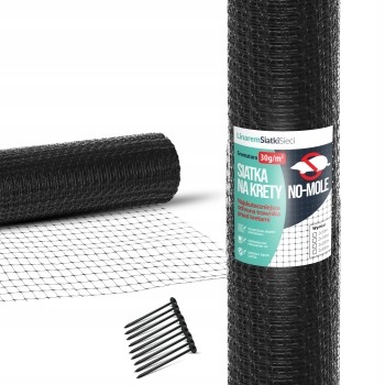 Mollengaas 2 × 50 m – maas 16 × 16 mm + bevestigingspennen