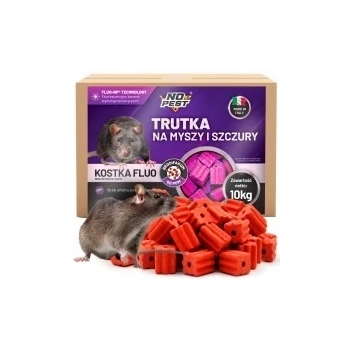 No Pest® Brodifacoum fluorescerende lokaasblokken tegen ratten en muizen – 10 kg