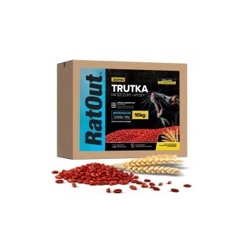 RatOut® Brodifacoum vergiftigd graan tegen muizen en ratten – doos 10 kg