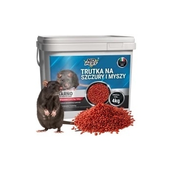 No Pest® Brodifacoum rood lokaasgraan tegen ratten en muizen – 4 kg