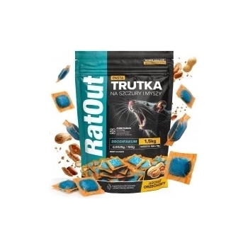 RatOut® Brodifacoum pindapasta – zak 1,5 kg