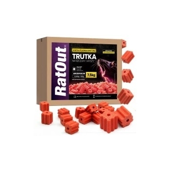 RatOut® Brodifacoum MaX Power fluoreszierende Köderblöcke – doos 7,5 kg