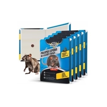 5× grote No Pest lijmval voor ratten, muizen en knaagdieren 40 × 25 cm